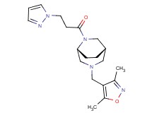(1S*,5R*)-3-[(3,5-dimethyl-4-isoxazolyl)methyl]-6-[3-(1H-pyrazol-1-yl)propanoyl]-3,6-diazabicyclo[3.2.2]nonane