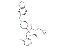 5-[1-(1,3-benzodioxol-5-ylmethyl)-4-piperidinyl]-5-(2-chlorobenzyl)-3-(cyclopropylmethyl)-2,4-imidazolidinedione