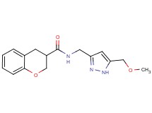 N-{[5-(methoxymethyl)-1H-pyrazol-3-yl]methyl}chromane-3-carboxamide