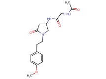 N~2~-acetyl-N~1~-{1-[2-(4-methoxyphenyl)ethyl]-5-oxo-3-pyrrolidinyl}glycinamide