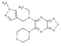 N-ethyl-N-[(1-methyl-1H-pyrazol-4-yl)methyl]-6-(4-morpholinyl)[1,2,5]oxadiazolo[3,4-b]pyrazin-5-amine