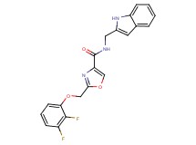 2-[(2,3-difluorophenoxy)methyl]-N-(1H-indol-2-ylmethyl)-1,3-oxazole-4-carboxamide