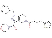 1-benzyl-3-(4-morpholinylcarbonyl)-5-[4-(2-thienyl)butanoyl]-4,5,6,7-tetrahydro-1H-pyrazolo[4,3-c]pyridine