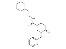 N-[2-(1-cyclohexen-1-yl)ethyl]-6-oxo-1-(2-pyridinylmethyl)-3-piperidinecarboxamide
