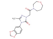 4-(1,3-benzodioxol-5-yl)-5-methyl-2-[2-(1,4-oxazepan-4-yl)-2-oxoethyl]-2,4-dihydro-3H-1,2,4-triazol-3-one