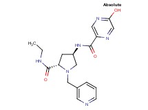 N-[(3R,5S)-5-[(ethylamino)carbonyl]-1-(pyridin-3-ylmethyl)pyrrolidin-3-yl]-5-hydroxypyrazine-2-carboxamide