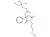N-(3-hydroxy-2,2-dimethylpropyl)-2-[1-(3-methoxypropyl)-2,5-dioxo-3-phenyl-3-pyrrolidinyl]acetamide