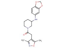 N-1,3-benzodioxol-5-yl-1-[(3,5-dimethyl-4-isoxazolyl)acetyl]-3-piperidinamine