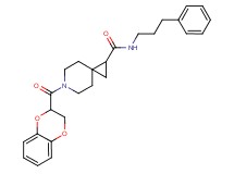 6-(2,3-dihydro-1,4-benzodioxin-2-ylcarbonyl)-N-(3-phenylpropyl)-6-azaspiro[2.5]octane-1-carboxamide