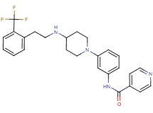 N-{3-[4-({2-[2-(trifluoromethyl)phenyl]ethyl}amino)-1-piperidinyl]phenyl}isonicotinamide