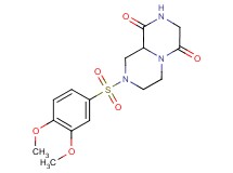 8-[(3,4-dimethoxyphenyl)sulfonyl]tetrahydro-2H-pyrazino[1,2-a]pyrazine-1,4(3H,6H)-dione