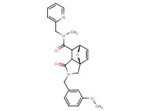 (3aR*,6S*)-2-(3-methoxybenzyl)-N-methyl-1-oxo-N-(pyridin-2-ylmethyl)-1,2,3,6,7,7a-hexahydro-3a,6-epoxyisoindole-7-carboxamide