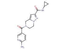 5-[(6-aminopyridin-3-yl)carbonyl]-N-cyclopropyl-4,5,6,7-tetrahydropyrazolo[1,5-a]pyrazine-2-carboxamide