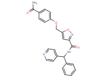 5-[(4-acetylphenoxy)methyl]-N-[phenyl(4-pyridinyl)methyl]-3-isoxazolecarboxamide