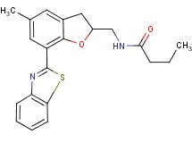 N-{[7-(1,3-benzothiazol-2-yl)-5-methyl-2,3-dihydro-1-benzofuran-2-yl]methyl}butanamide