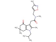2-(1-isobutyl-2,6,6-trimethyl-4-oxo-4,5,6,7-tetrahydro-1H-indol-3-yl)-N-methyl-N-[(3-methyl-5-isoxazolyl)methyl]acetamide