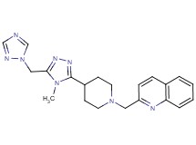 2-({4-[4-methyl-5-(1H-1,2,4-triazol-1-ylmethyl)-4H-1,2,4-triazol-3-yl]piperidin-1-yl}methyl)quinoline