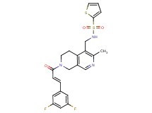 N-({7-[(2E)-3-(3,5-difluorophenyl)-2-propenoyl]-3-methyl-5,6,7,8-tetrahydro-2,7-naphthyridin-4-yl}methyl)-2-thiophenesulfonamide