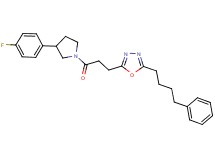 2-{3-[3-(4-fluorophenyl)-1-pyrrolidinyl]-3-oxopropyl}-5-(4-phenylbutyl)-1,3,4-oxadiazole