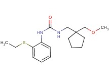 N-[2-(ethylthio)phenyl]-N'-{[1-(methoxymethyl)cyclopentyl]methyl}urea