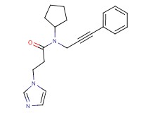N-cyclopentyl-3-(1H-imidazol-1-yl)-N-(3-phenylprop-2-yn-1-yl)propanamide