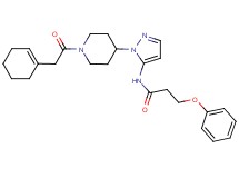 N-{1-[1-(1-cyclohexen-1-ylacetyl)-4-piperidinyl]-1H-pyrazol-5-yl}-3-phenoxypropanamide