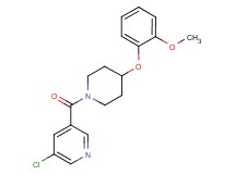 3-chloro-5-{[4-(2-methoxyphenoxy)-1-piperidinyl]carbonyl}pyridine