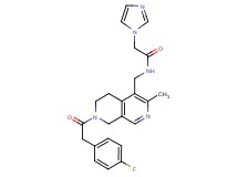 N-({7-[(4-fluorophenyl)acetyl]-3-methyl-5,6,7,8-tetrahydro-2,7-naphthyridin-4-yl}methyl)-2-(1H-imidazol-1-yl)acetamide