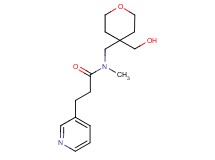 N-{[4-(hydroxymethyl)tetrahydro-2H-pyran-4-yl]methyl}-N-methyl-3-(3-pyridinyl)propanamide
