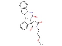 N-(2,3-dihydro-1H-inden-1-yl)-2-[1-(3-methoxypropyl)-3-(2-methylphenyl)-2,5-dioxo-3-pyrrolidinyl]acetamide