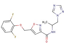 5-[(2,6-difluorophenoxy)methyl]-N-[1-methyl-2-(1H-1,2,4-triazol-1-yl)ethyl]isoxazole-3-carboxamide