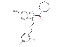 1-[2-(1-azepanylcarbonyl)-7-methylimidazo[1,2-a]pyridin-3-yl]-N-(2,4-difluorobenzyl)methanamine