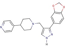 4-(1-{[3-(1,3-benzodioxol-5-yl)-1H-pyrazol-4-yl]methyl}-4-piperidinyl)pyridine