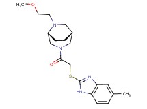2-({2-[(1R*,5R*)-6-(2-methoxyethyl)-3,6-diazabicyclo[3.2.2]non-3-yl]-2-oxoethyl}thio)-5-methyl-1H-benzimidazole