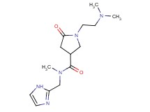 1-[2-(dimethylamino)ethyl]-N-(1H-imidazol-2-ylmethyl)-N-methyl-5-oxo-3-pyrrolidinecarboxamide
