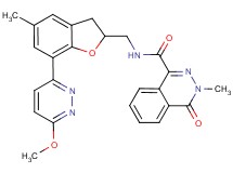 N-{[7-(6-methoxy-3-pyridazinyl)-5-methyl-2,3-dihydro-1-benzofuran-2-yl]methyl}-3-methyl-4-oxo-3,4-dihydro-1-phthalazinecarboxamide