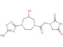 1-{2-[6-hydroxy-4-(5-methyl-1,2,4-oxadiazol-3-yl)-1,4-diazepan-1-yl]-2-oxoethyl}imidazolidine-2,4-dione