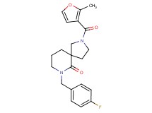 7-(4-fluorobenzyl)-2-(2-methyl-3-furoyl)-2,7-diazaspiro[4.5]decan-6-one