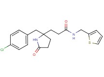 3-[2-(4-chlorobenzyl)-5-oxo-2-pyrrolidinyl]-N-(2-thienylmethyl)propanamide