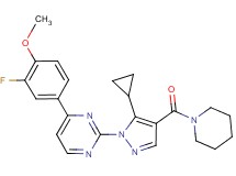2-[5-cyclopropyl-4-(1-piperidinylcarbonyl)-1H-pyrazol-1-yl]-4-(3-fluoro-4-methoxyphenyl)pyrimidine