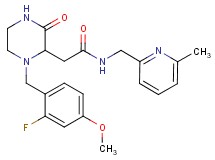 2-[1-(2-fluoro-4-methoxybenzyl)-3-oxo-2-piperazinyl]-N-[(6-methyl-2-pyridinyl)methyl]acetamide