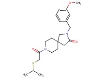 8-[(isopropylthio)acetyl]-2-(3-methoxybenzyl)-2,8-diazaspiro[4.5]decan-3-one