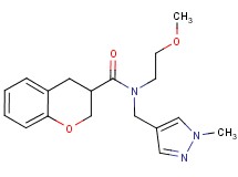 N-(2-methoxyethyl)-N-[(1-methyl-1H-pyrazol-4-yl)methyl]chromane-3-carboxamide