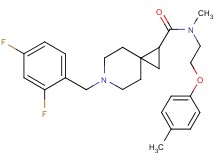6-(2,4-difluorobenzyl)-N-methyl-N-[2-(4-methylphenoxy)ethyl]-6-azaspiro[2.5]octane-1-carboxamide