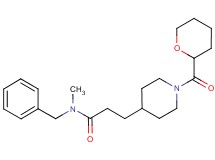 N-benzyl-N-methyl-3-[1-(tetrahydro-2H-pyran-2-ylcarbonyl)piperidin-4-yl]propanamide