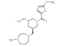 {(3S*,5R*)-1-(5-methoxy-2-furoyl)-5-[(4-methyl-1,4-diazepan-1-yl)methyl]piperidin-3-yl}methanol