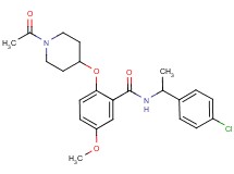 2-[(1-acetyl-4-piperidinyl)oxy]-N-[1-(4-chlorophenyl)ethyl]-5-methoxybenzamide