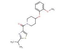 1-[(2-isopropyl-1,3-thiazol-4-yl)carbonyl]-4-(2-methoxyphenoxy)piperidine