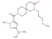 9-[(3-isopropyl-1-methyl-1H-pyrazol-5-yl)carbonyl]-2-(3-methoxypropyl)-2,9-diazaspiro[5.5]undecan-3-one