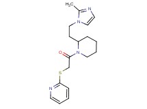 2-[(2-{2-[2-(2-methyl-1H-imidazol-1-yl)ethyl]-1-piperidinyl}-2-oxoethyl)thio]pyridine